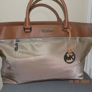 Michael Kors Tan with Leather Trim Large Bag